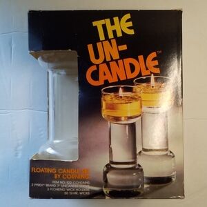 THE UN-CANDLE VINTAGE NEW IN BOX CORNING Glass